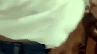 Guy Fixes Shower and Gets Blowjob with Cum on Tits