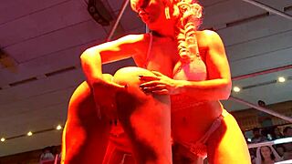 Keisha Ortega and Mary Rider ride in a threesome at an outdoor swinger party with blowjob action. Capitano Eric gives cumshot on their faces during the public group sex.