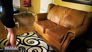 I adore how sexy horny blonde anya delivers that footjob.
