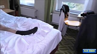 Hey, check out Eva Engel's naughty hotel fuck with creampie from a fan!