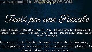 oh god i got tempted by this french succubus whispering dirty talk in public about anal.