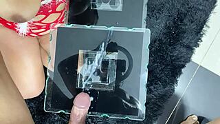 I'm getting nasty with this big tits Latina in POV handjob and cum-eating action