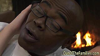 Amateur teen feels intense emotion getting facial jizz from her fetish interracial stepdad encounter