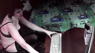 this erotic video shows sexy milf in fetish stockings and lingerie doing solo with big natural tits