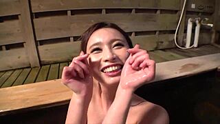 This beautiful Japanese busty milf shows off her big natural tits in an exclusive bedroom video.