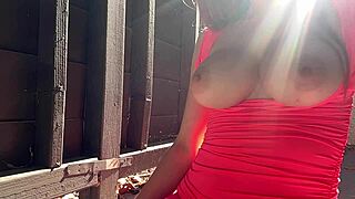 italian big tits milf artemisia love bouncing boobs solo outdoors 😍