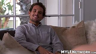 after a long day at work sovereign syre finds her husband ready for creampie fucking but she craves big cock action instead