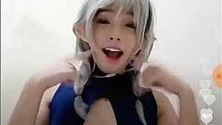 Emilia, why hide those cute Asian teen tits in a bikini on Instagram live?
