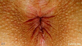 teen experiences intense pulsating orgasm with close-up asshole contractions during solo anal masturbation session
