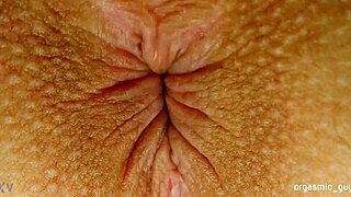 teen experiences intense pulsating orgasm with close-up asshole contractions during solo anal masturbation session