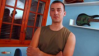 petite submissive french arab kelly toma gets her ass fucked by robin reid in this amateur anal double penetration mmf threesome