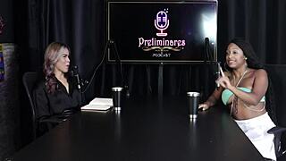 Client spanks her and does anal sex with two cocks in her ass fulfilling fetish