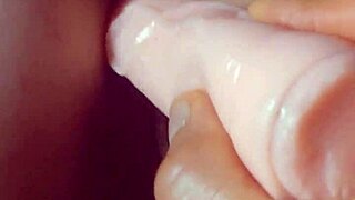 Amateur Italian couple experiments with anal plug and dildo on girlfriend in heels and lingerie