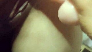 Amateur Italian couple experiments with anal plug and dildo on girlfriend in heels and lingerie