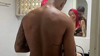 Oh man, that naughty guy doesn't miss a chance to give me his cock, my cuckold caught us in the act and gave me his dick too, we did a delicious standing dp!