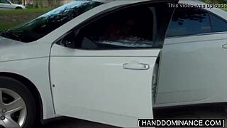 Blonde gives handjob to her stepdad's monster cock