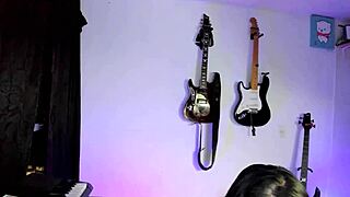 Look at this cute face while I masturbate solo on webcam with dildo.