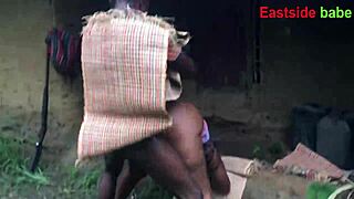 The hunter met the kings wife outdoors for bbw blowjob and doggystyle creampie action.