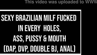 sexy brazilian milf bruna ferrari gets every hole double fucked ass pussy clean version dap double anal double vaginal dp double bj monster cock bbc