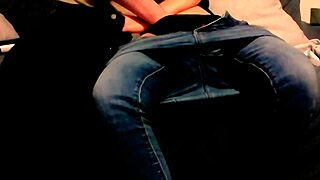 horny hotwife rides husband's best friend cowgirl style with juicy pussy spreading wide in dorm quickie