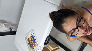 Big Tits Brunette Milf Teacher In Stockings Gets Fucked By Student With Blowjob Sucking