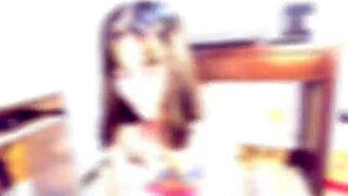 beautiful young woman in pink skirt fucked up wanting to play piano outdoors