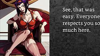 Casual narrative of Fayegrey caught by bounty huntress Faye Valentine turned into public whore with joi sissification anal destruction sissygasm ice humiliation domination