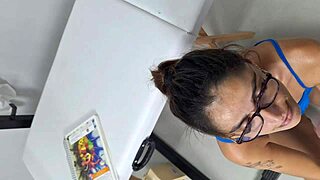 Big Tits Brunette Milf Teacher In Stockings Gets Fucked By Student With Blowjob Sucking