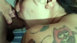 husband lets friend lick her tits while he fucks young ass pussy