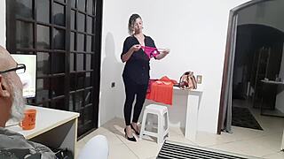 a club dancer wraps up her interview with wild sex at the office. she rides her boss in cowgirl after getting blackmailed.