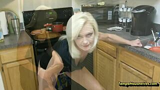 Blonde milf embraces her role as pee queen with close-up fetish play in outdoor homemade scenes.