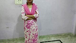 Desi bhabhi craves devar's big cock for hardcore blowjob and riding creampie in dirty homemade sex