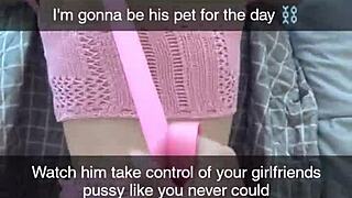 richelle rose shares her snapchat story where her real cheating girlfriend becomes a submissive cumslut pet during a rough pov session with domination and humiliation from a rich daddy figure