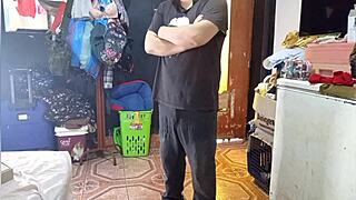 Peruvian Teen Gets Pussy Licked and Ass Kneaded by Horny Pizza Guy!