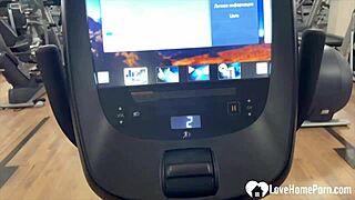 Blonde feels excitement in public bathroom sex