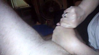 homemade aunt handjobs step daddy's monster cock on wakeup