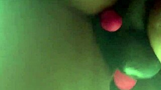 Pov ebony bbw with big ass and belly masturbates solo. She fingers wet pussy and uses dildo doggystyle for orgasm