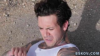 inked pornstar with big tits and monster cock gets creampied hard