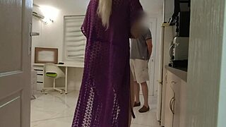 cute delivery guy returns with flowers for her eager blowjob