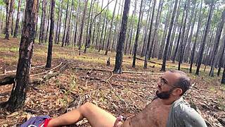 redhead hottie flashes big ass on trail ends in outdoor fuck