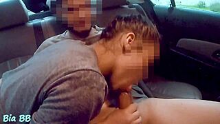 sucked uber driver cock then he creampied my skinny pussy?