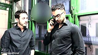 Real Estate Agent Double Penetrated by Three Cocks at Work with Destroyed Ass and Cumshots