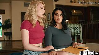 whoops, big tits arab milf sarah shares her husband isiah maxwell's cock with hot blonde babe