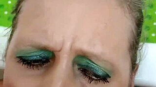 I love sucking German milf prostitute Sandra's cum-swallowing blowjob