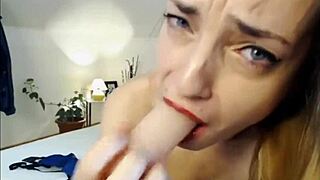 Petite Skinny Romanian Slut Sandra Ruby Gags On Deepthroat Facefuck Before Anal