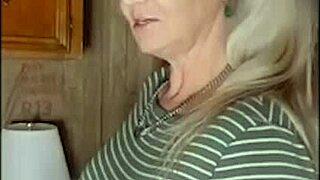 wanna see this mature cum on her zucchini dildo?