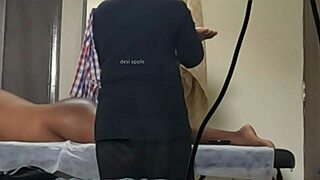 caught flashing dick during sneaky massage handjob