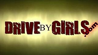 Blonde teen gets gangbanged by strangers in public car orgy