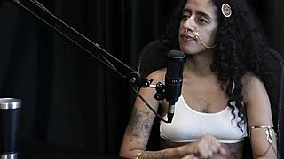 bibi hourani teases small cock cuckold with sheer red pics before outdoor brazilian prostitution