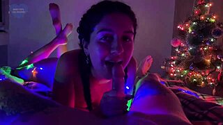 stepsister strokes cock then delivers epic head